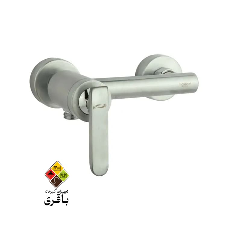 شیر توالت مدل فلورا کروم مات راسان — تصویر ۴