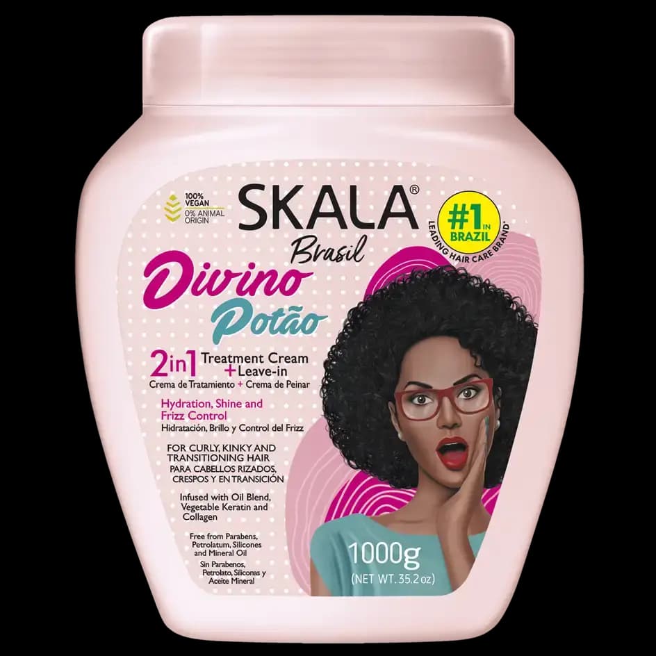 ماسک مو اسکالا دیوینو پوتائو ضد وز ویژه موهای فر و ترانزیشن 1000 گرم SKALA 2 Pack Divino Potao Hair Cream
