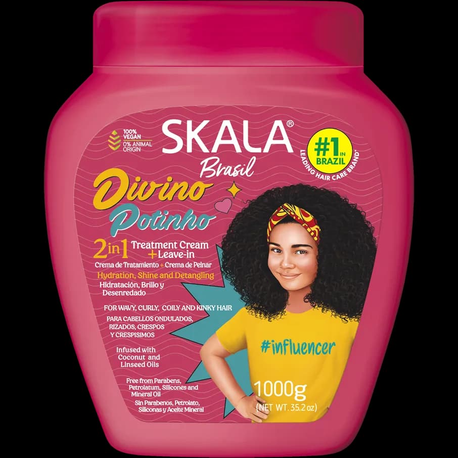 ماسک مو اسکالا دیوینو پوتینیو بازکننده گره ویژه کودکان و موهای فر 1000 گرم Skala Divino Potinho Hair Treatment Cream — تصویر ۴