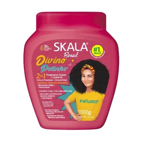 ماسک مو اسکالا دیوینو پوتینیو بازکننده گره ویژه کودکان و موهای فر 1000 گرم Skala Divino Potinho Hair Treatment Cream — تصویر ۳