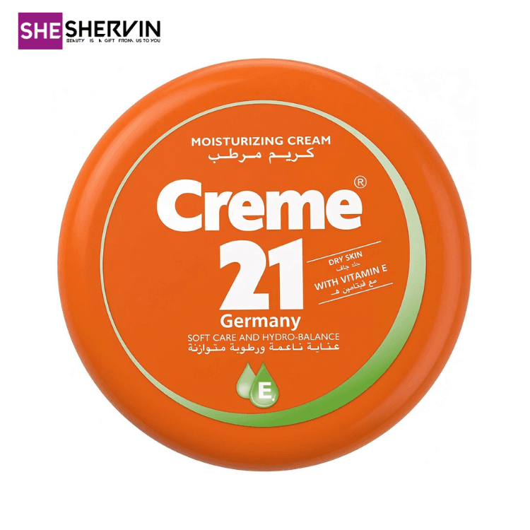 کرم مرطوب کننده دست و صورت کرم ۲۱ سبز کاسه‌ای۱۵۰ میل Creme 21 Soft Care & Hydro Balance — تصویر ۴