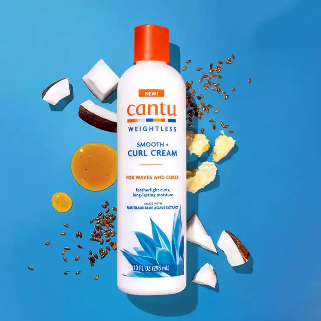 کرم موی فر سبک کانتو حالت دهنده و آبرسان ۲۹۵ میل Cantu Weightless Smooth + Curl Cream — تصویر ۷
