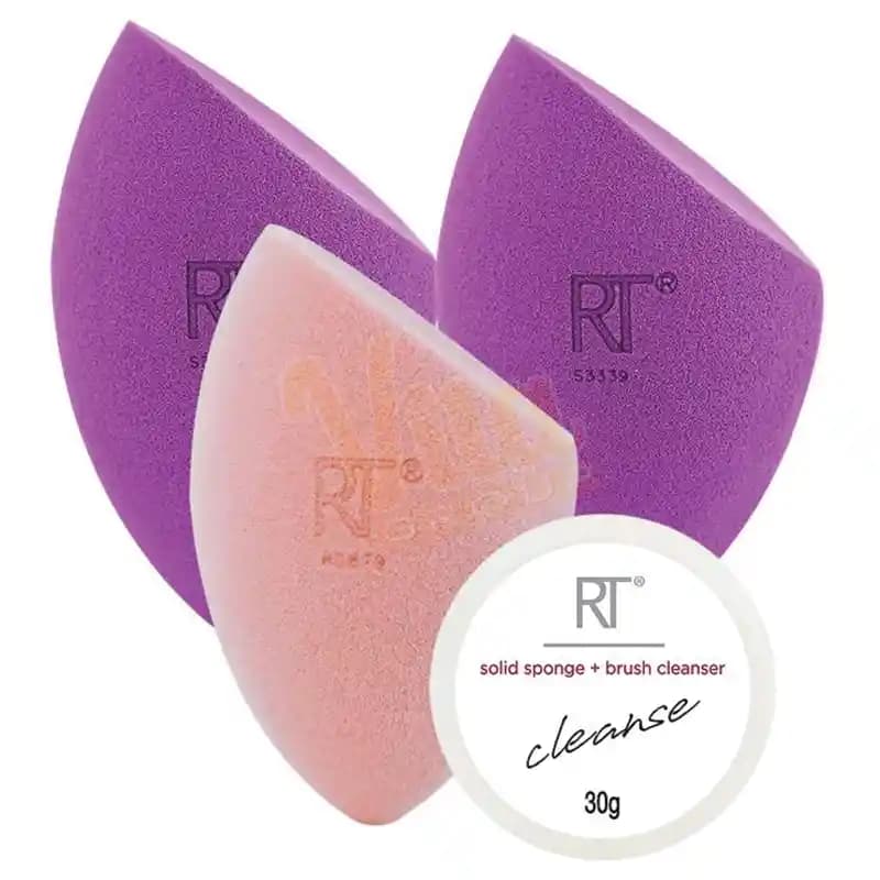 ست اسفنج آرایشی و صابون شستشو ریل تکنیکس 4 تکه Real Techniques Blend + Glow — تصویر ۳