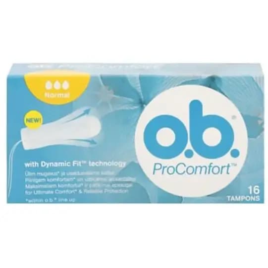 تامپون اوبی پروکامفورت (مسافرتی/استخری) سایز نرمال 16 عددی OB ProComfort