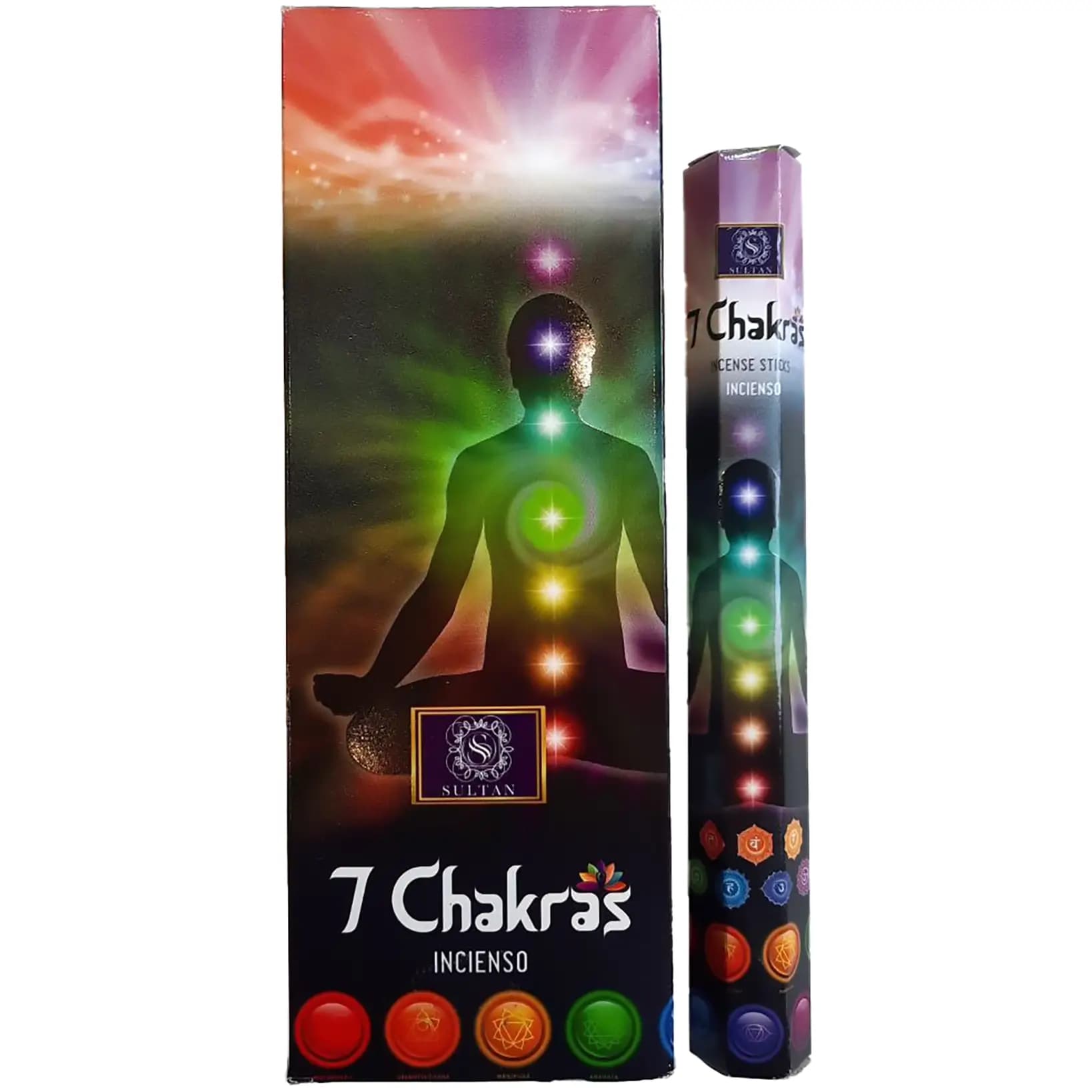 عود 7 چاکرا هندی اصل برند سلطان 7 Chakras Incense