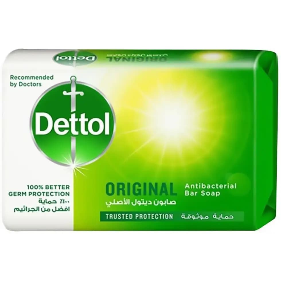 صابون آنتی باکتریال دتول (دیتول) اورجینال 165 گرمی Dettol Anti-Bacterial Bar Soap Original — تصویر ۲