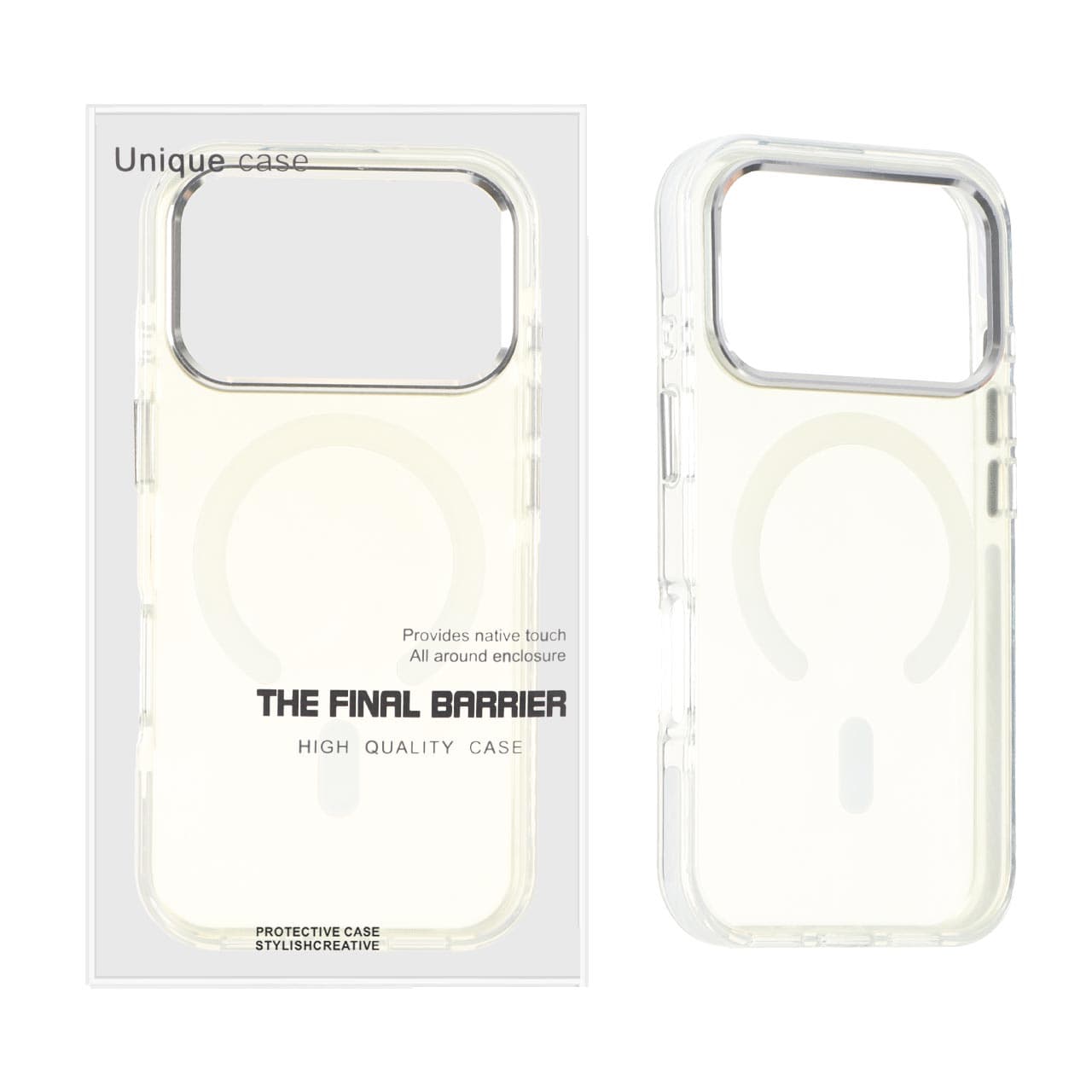 قاب اورجینال Unique Case مات MagSafe دور رنگی لنز آلومینیومی Apple iPhone 17 Pro Max / iPhone 18 Pro Max – سفید (پک دار) — تصویر ۲
