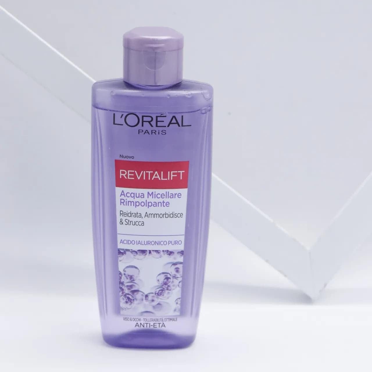 آرایش پاک کن (میسلار واتر) آبرسان و ضد چروک لورال 200 میل L’oreal revitalift acqua micellare rimpolpante — تصویر ۶