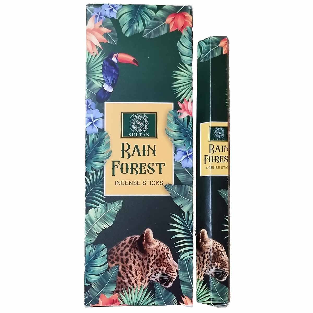عود رین فارست (جنگل بارانی) هندی اصل برند سلطان Rain Forest Incense Stick — تصویر ۷