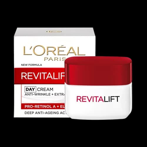 کرم ضد چروک و آبرسان روز لورآل رویتالیفت آلمانی 50میل L’oreal Revitalift Hydrating Day Cream — تصویر ۹