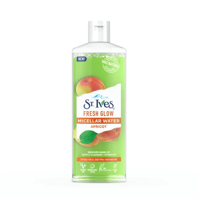 پاک کننده صورت (میسلار) سنت ایوز مدل فرش گلو حاوی عصاره زردآلو 400 میل St Ives Fresh Glow Apricot Micellar Water — تصویر ۴