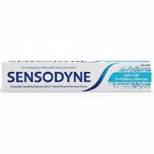 خمیردندان ژله ای سنسوداین مخصوص دندان و لثه های حساس 75 میل Sensodyne Soin Gel Fraicheur Intense — تصویر ۳