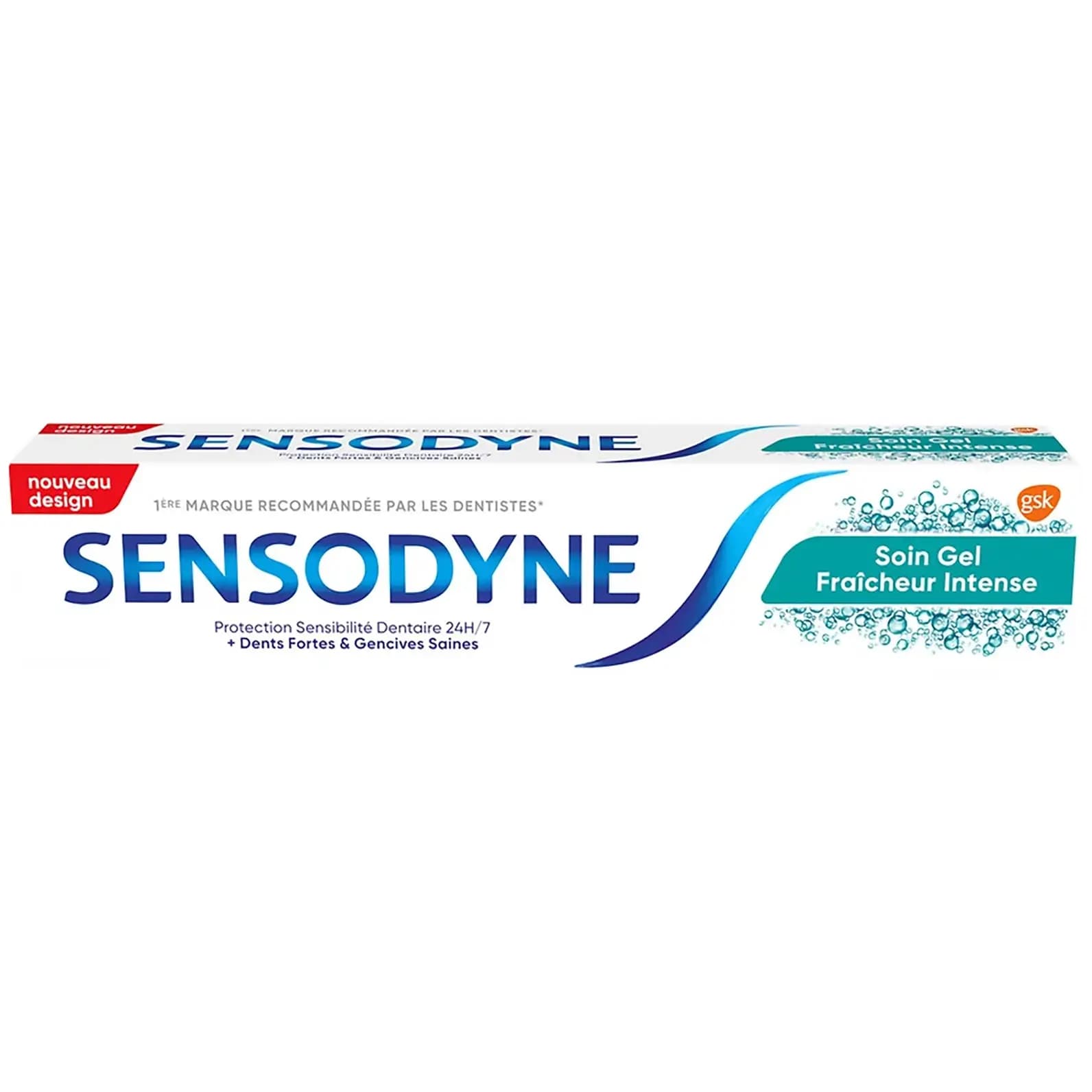 خمیردندان ژله ای سنسوداین مخصوص دندان و لثه های حساس 75 میل Sensodyne Soin Gel Fraicheur Intense