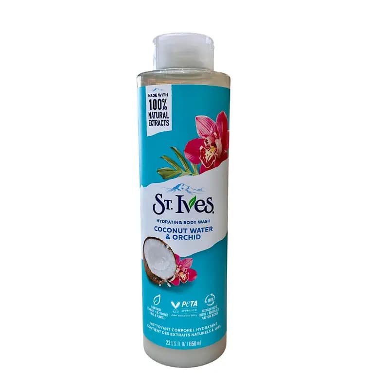 شامپو بدن آبرسان سنت ایوز مدل نارگیل و ارکیده 650 میل St Ives Hydrating Body Wash Coconut Water & Orchid — تصویر ۴