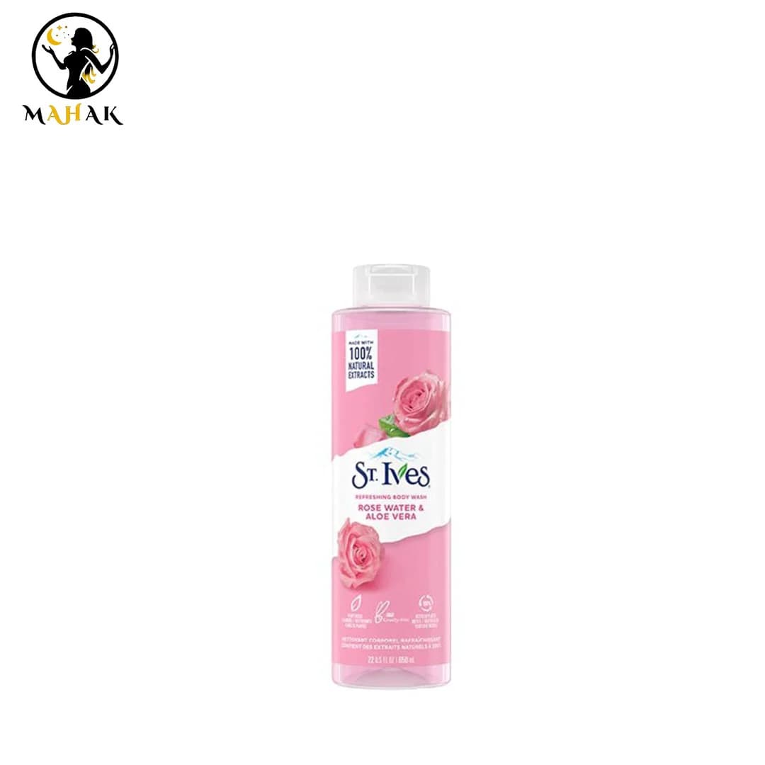 شامپو بدن سنت ایوز مدل گل رز و آلوئه ورا اصل 650 میل St Ives Refreshing Body Wash, Rose Water & Aloe Vera — تصویر ۳