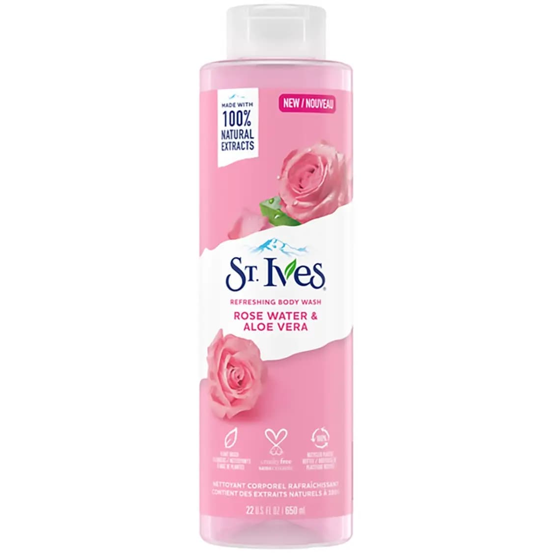 شامپو بدن سنت ایوز مدل گل رز و آلوئه ورا اصل 650 میل St Ives Refreshing Body Wash, Rose Water & Aloe Vera