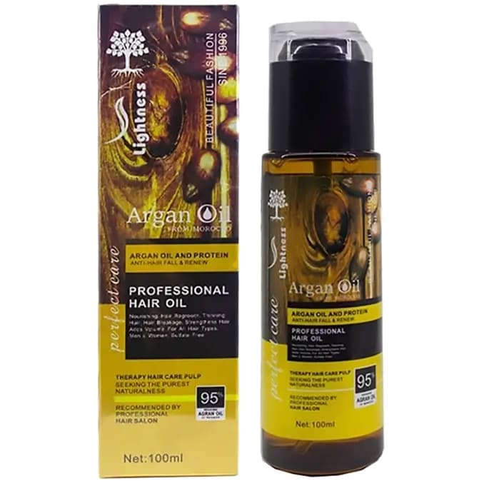 روغن مو آرگان لایتنس 95 میل Lightness Argan Oil Professional Hair Oil — تصویر ۳