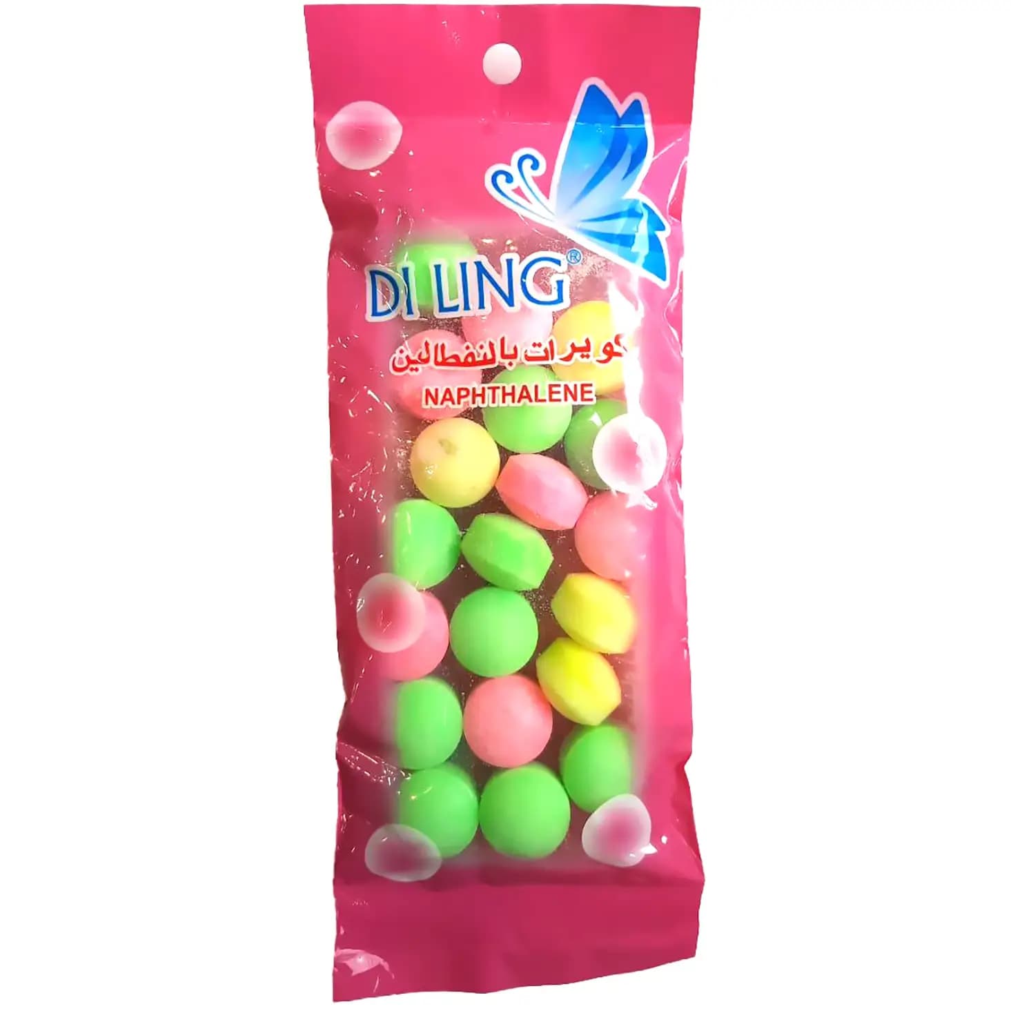 نفتالین رنگی خوشبو کننده دی لینگ 60گرمی Di Ling Naphthalene Balls