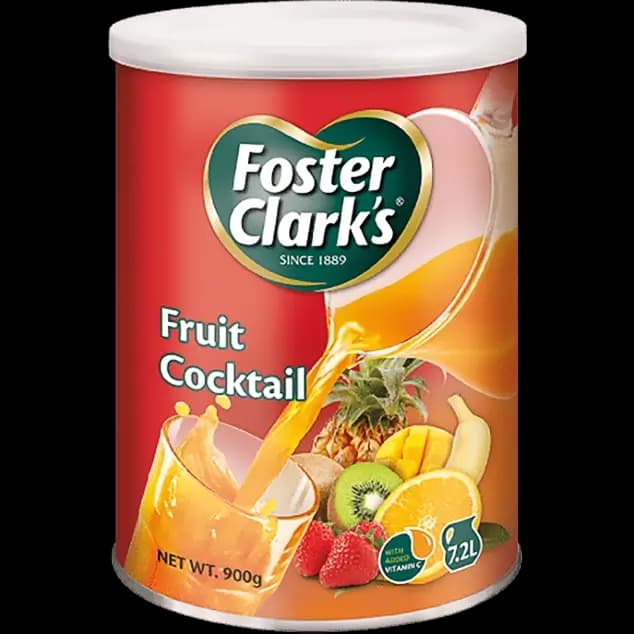 پودر شربت فوستر کلارکس با طعم کوکتل میوه 900 گرمی Foster Clarks Fruit Cocktail Powder Drink