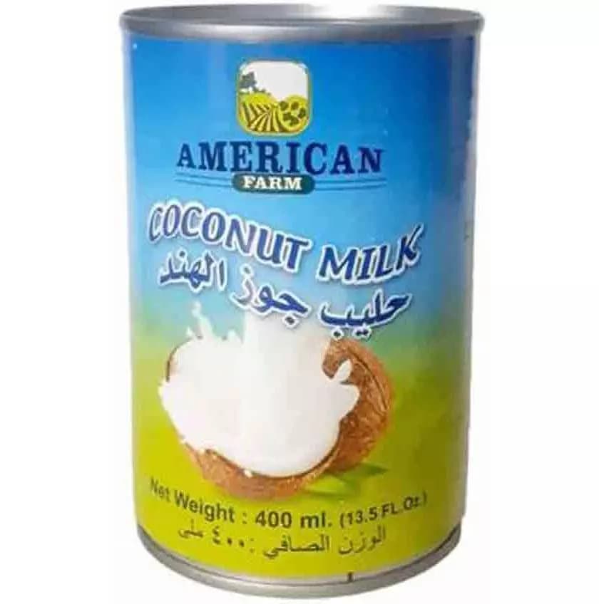 شیر نارگیل امریکن فارم 400 میل American Farm Coconut Milk — تصویر ۳