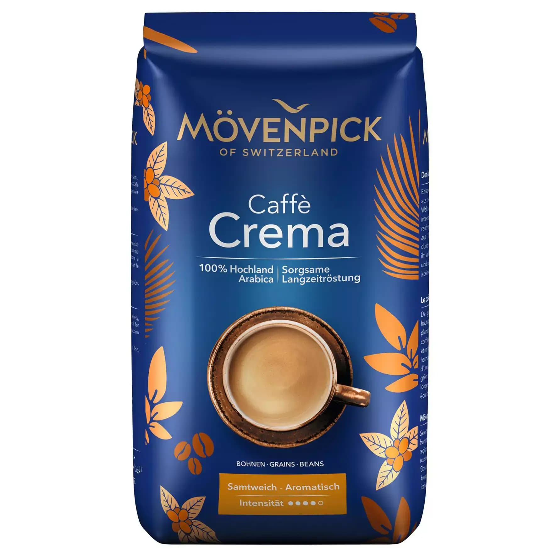 دانه قهوه مون پیک کافی کرما 100% عربیکا 1 کیلویی Movenpick Caffe Crema Beans