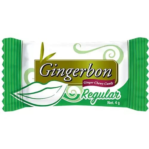 پاستیل/ آبنبات جویدنی زنجبیلی جینجربون ساده 125گرم Gingerbon Ginger Chewy Candy Regular — تصویر ۴