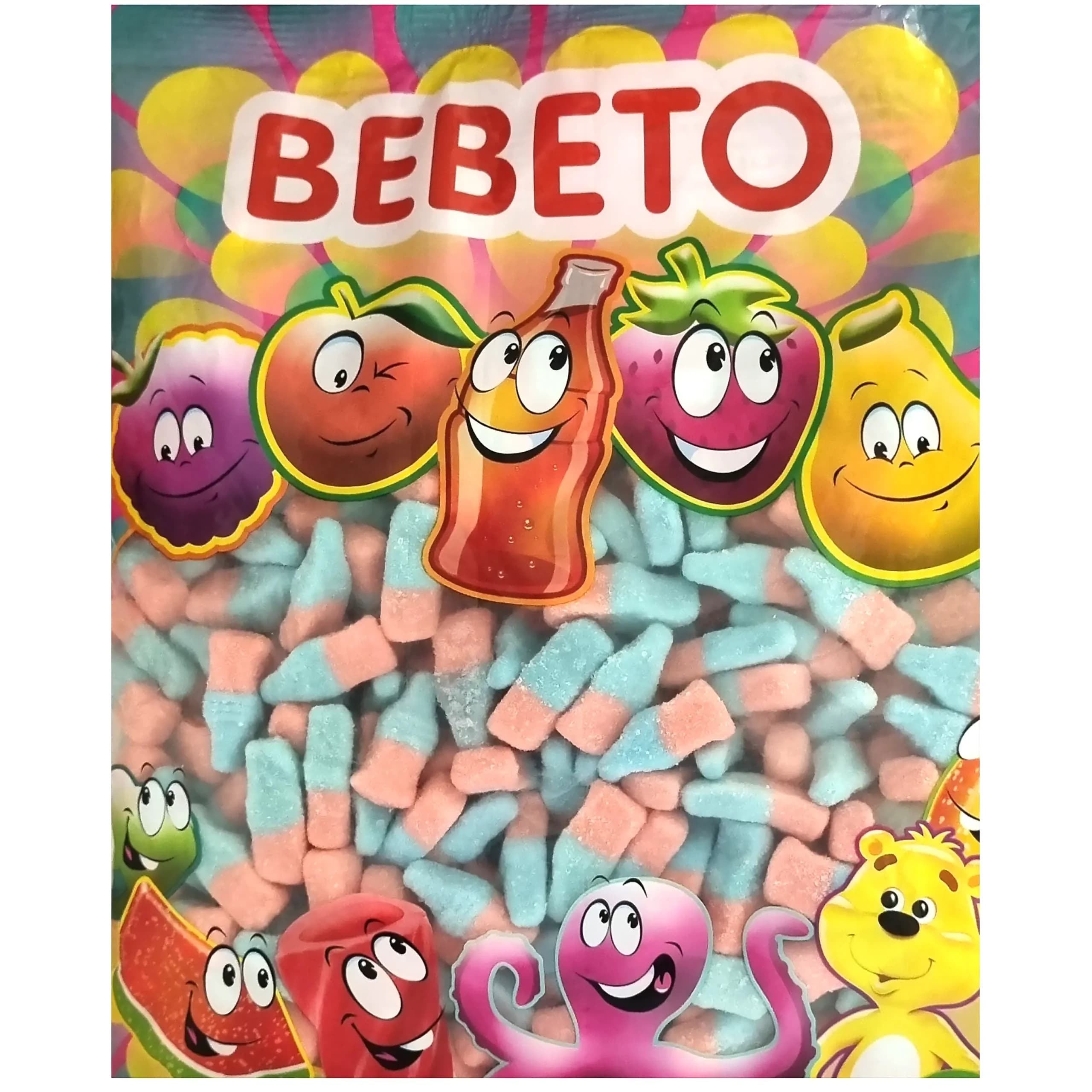 پاستیل میوه ای ببتو طرح نوشابه 1 کیلویی Bebeto Fruit Flavor Soft Candy — تصویر ۳