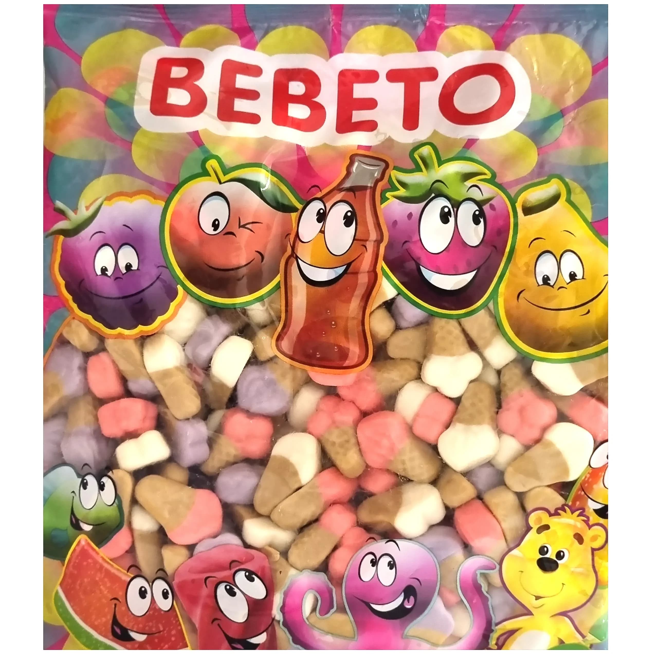 پاستیل میوه ای ببتو طرح بستنی قیفی 1 کیلویی Bebeto Fruit Flavor Soft Candy — تصویر ۳