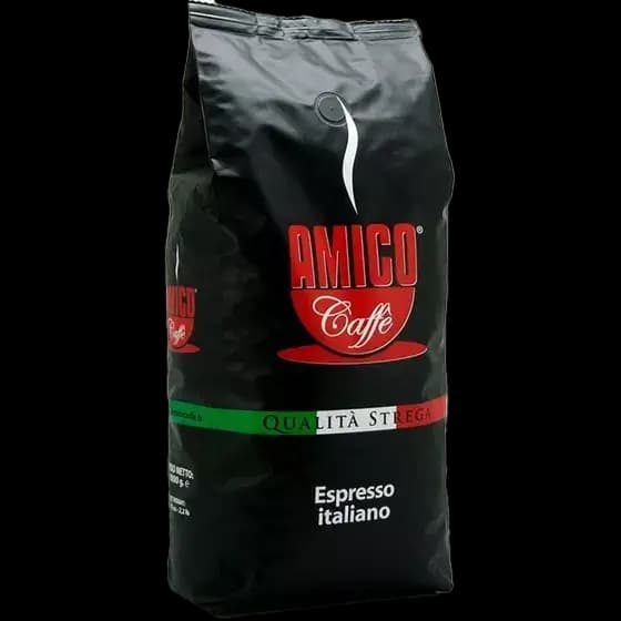 دانه قهوه امیکو کوالیتا استرگا اسپرسو ایتالیانو (مشکی) 1 کیلویی Amico Caffe Qualita Strega Espresso Italiano — تصویر ۲