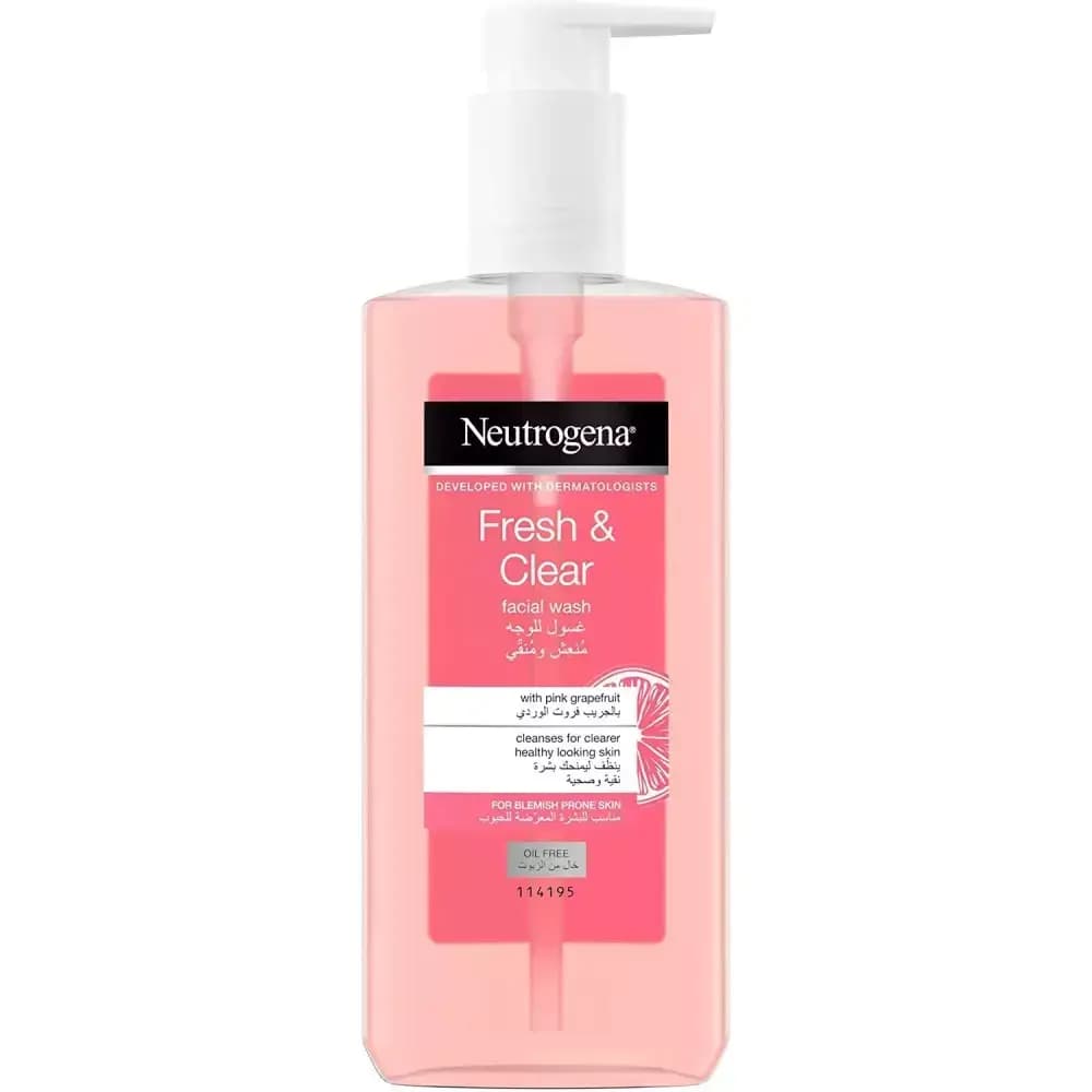 ژل شستشوی صورت نوتروژینا گریپ فروتی مناسب برای پوست لک دار 200 میل Neutrogena Fresh & Clear Facial Wash — تصویر ۳