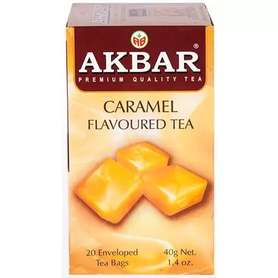 چای کیسه ای اکبر با طعم کارامل 20 عددی Akbar Caramel Flavored Tea — تصویر ۳