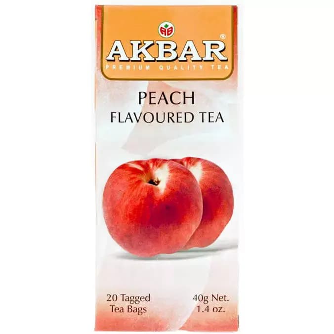 چای کیسه ای اکبر با طعم هلو 20 عددی Akbar Peach Flavored Tea