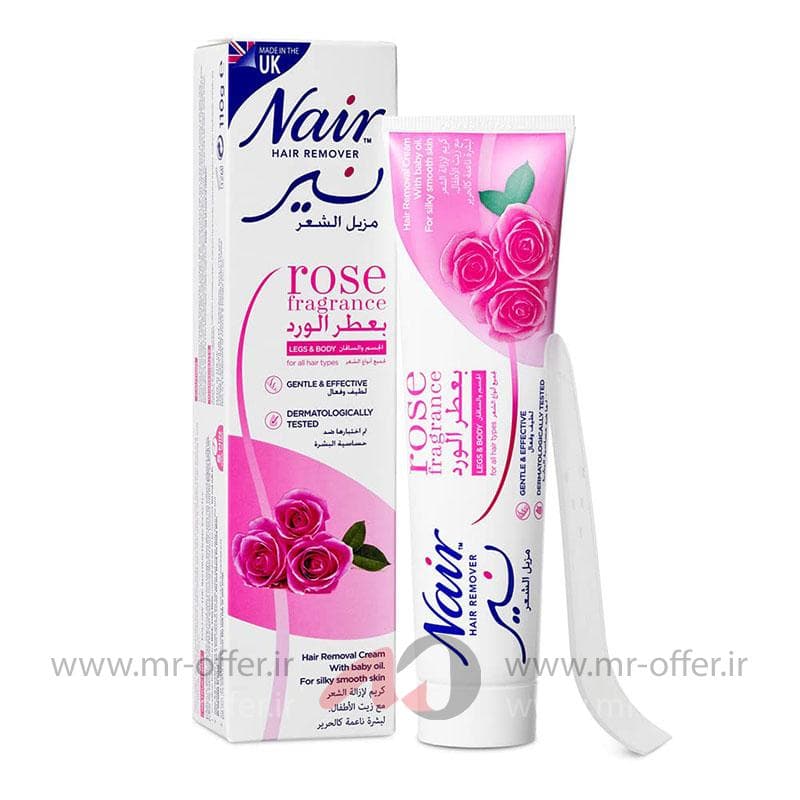 کرم موبر نیر با رایحه گل رز 110 گرمی Nair Hair Remover Rose Fragrance — تصویر ۶