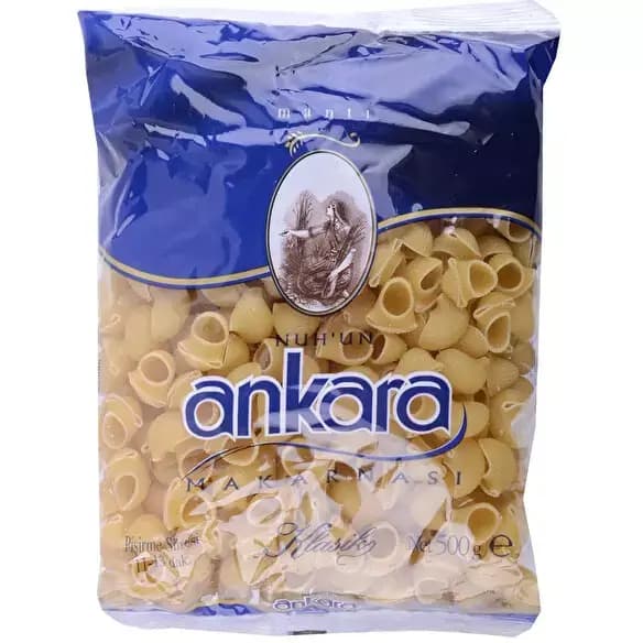 ماکارونی آنکارا حلزونی (مانتی) 500 گرمی Ankara Makarnasi Klasik Manti — تصویر ۲