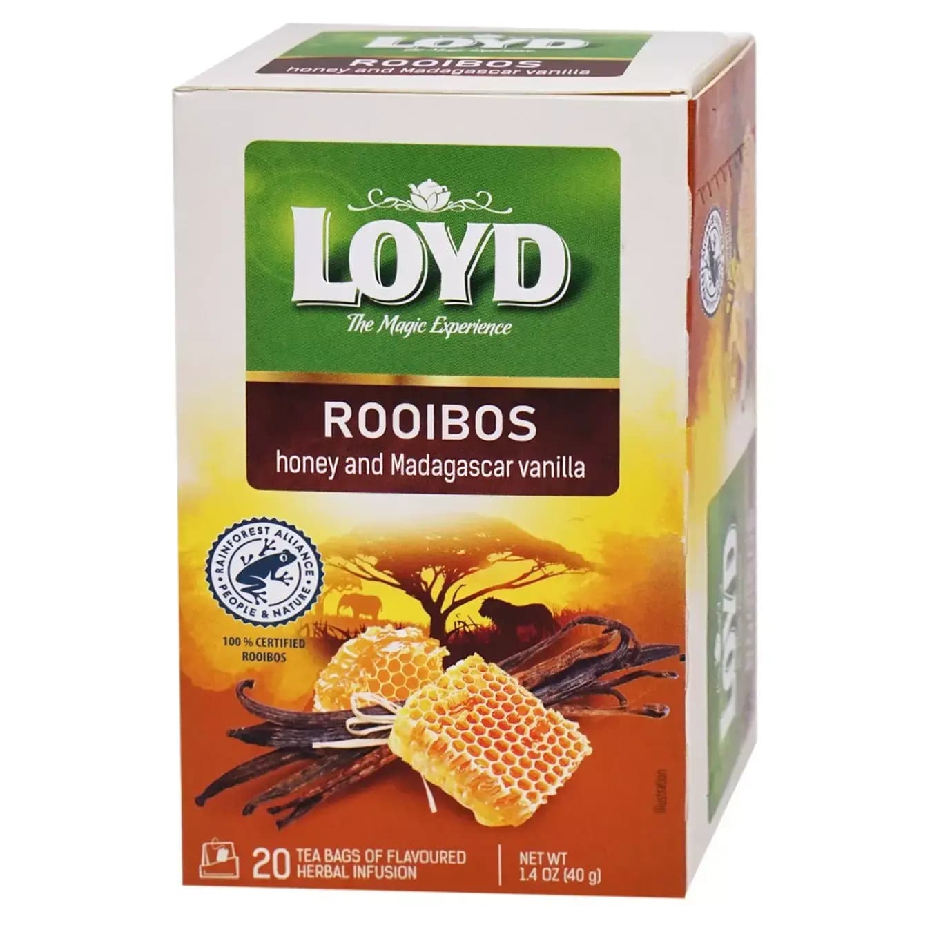 دمنوش گیاهی/چای رویبوس لوید با طعم عسل و وانیل ماداگاسکار 20 عددی Loyd Rooibos Honey & Vanilla