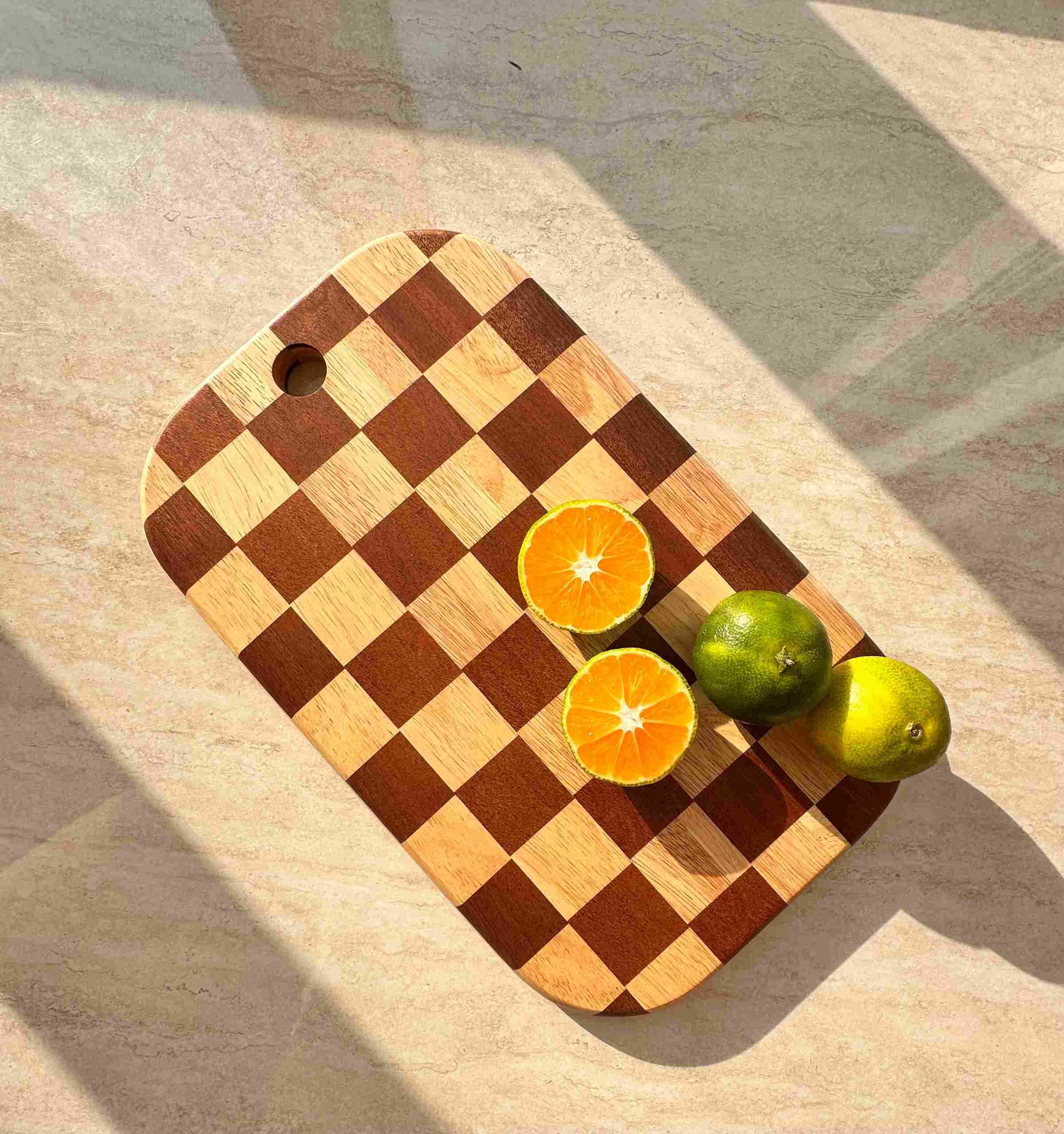 تخته گوشت چوبی طرح شطرنجی وارداتی