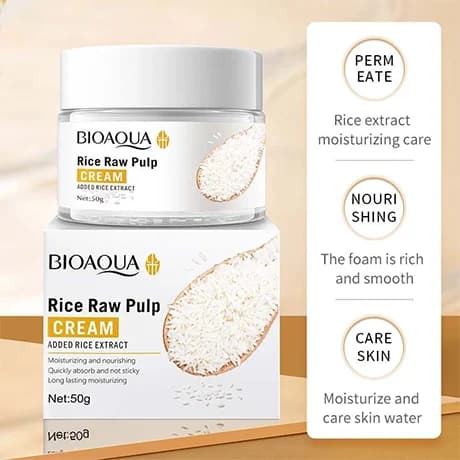 کرم آبرسان برنج بیوآکوا BIOAQUA rice cream — تصویر ۴