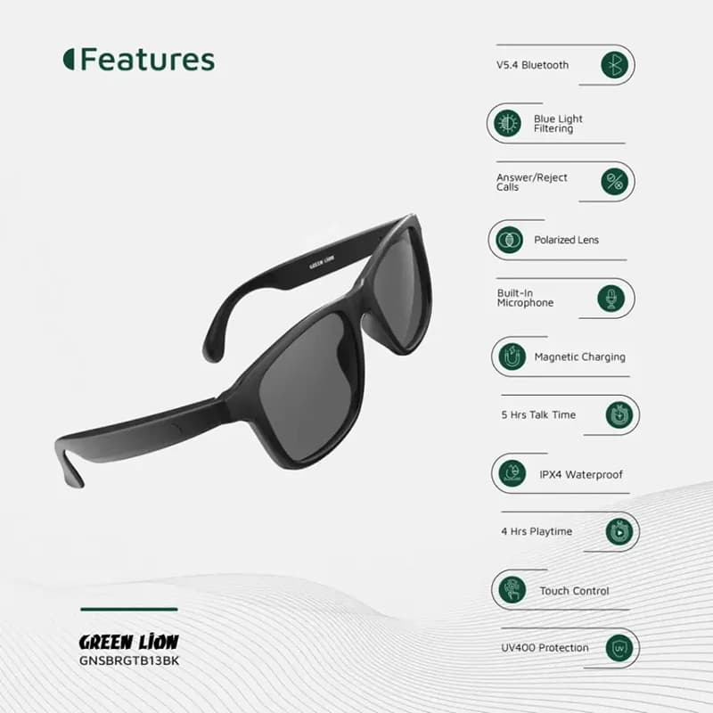 عینک هوشمند سیدنی گرین Green Sydney Smart Glasses — تصویر ۴