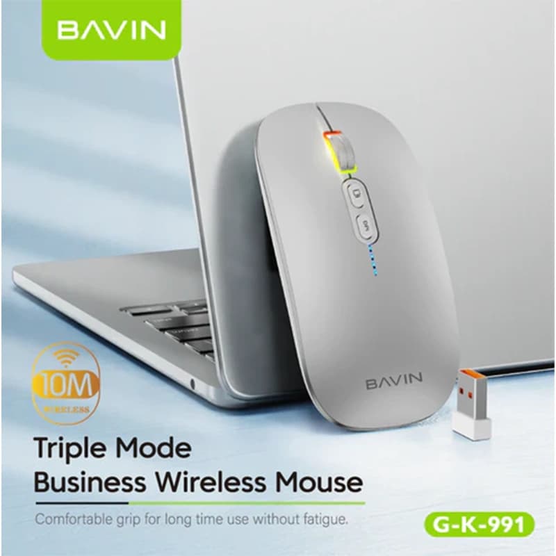 موس وایرلس گیمینگ سایلنت سه حالته باوین Bavin K-991 — تصویر ۵