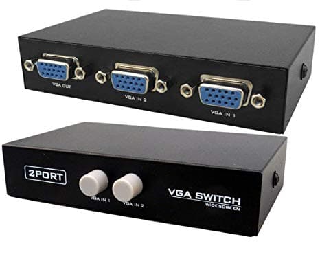 سوئیچ مانیتور 2 پورت VGA دستی- جعبه باز- فاقد یک پیچ
