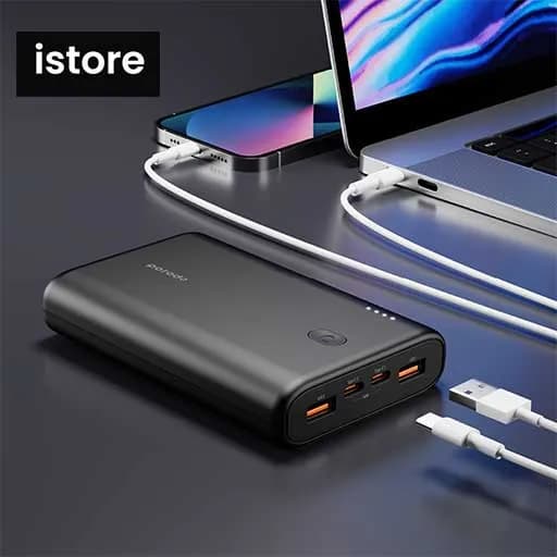 پاور بانک پرودو مدل PD-PBFCH016-BK Porodo Multi-Output Power Bank با ظرفیت 20000mAh و توان 83W — تصویر ۳