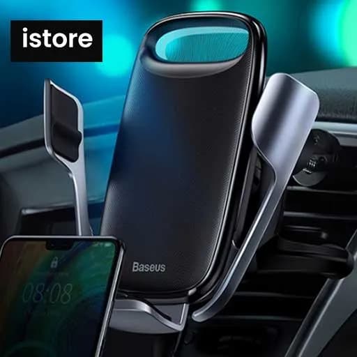هولدر موبایل و شارژر وایرلس باسئوس مدل Baseus Milky Way Electric Bracket Wireless Charger 15W — تصویر ۶