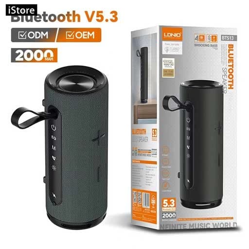 اسپیکر بلوتوثی رم خور Ldnio BTS13 مشکی نو باگارانتی | Ldnio BTS13 Wireless Speaker — تصویر ۱۲
