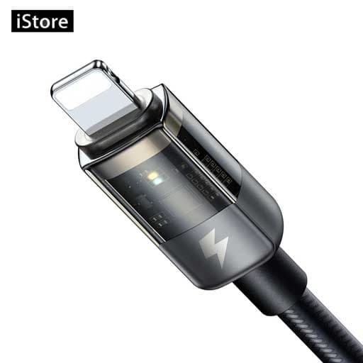 کابل شارژ هوشمند تایپ سی به لایتنینگ 36 واتی مک دودو مدل MCDODO CA-3161 خاکستری (طراحی شفاف) طول 1.8 متر | Mcdodo Auto Power Off Type-C to Lightning Data Cable CA-316 — تصویر ۴