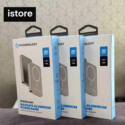 پاوربانک مگ سیف 10000 پاورولوژی تیتانیوم نو با گارانتی | Powerology Magsafe Aluminum Power Bank PPBCHA34 — تصویر ۶