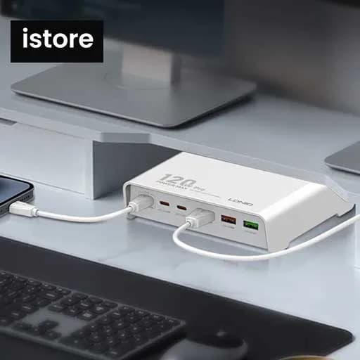 شارژر رومیزی 6 پورت الدینیو مدل LDNIO Q605 فست شارژ 120 وات نو باگارانتی | LDNIO 120W Multi-ports Desktop Charging Station Q605 — تصویر ۷