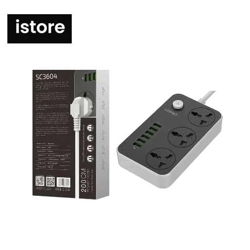 چند راهی برق و شارژر الدینیو نو با گارانتی | sc3604 | LDNIO SC3604 USB Charger And Power Strip — تصویر ۱۱