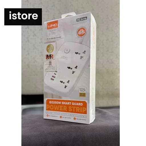 چند راهی و محافظ برق ۷ پورت الدینیو SC3416 ۶۵ وات | Ldnio SC3416 3250W SMART GUARD 65W POWER STRIP — تصویر ۱۱