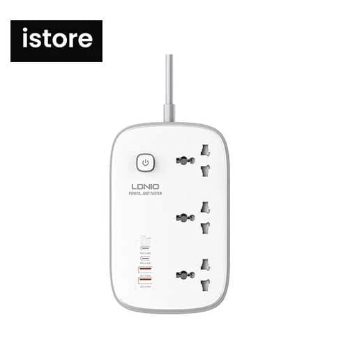 چند راهی و محافظ برق ۷ پورت الدینیو SC3416 ۶۵ وات | Ldnio SC3416 3250W SMART GUARD 65W POWER STRIP — تصویر ۲
