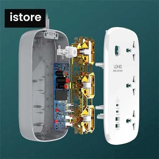چند راهی و محافظ برق ۷ پورت الدینیو SC3416 ۶۵ وات | Ldnio SC3416 3250W SMART GUARD 65W POWER STRIP — تصویر ۴